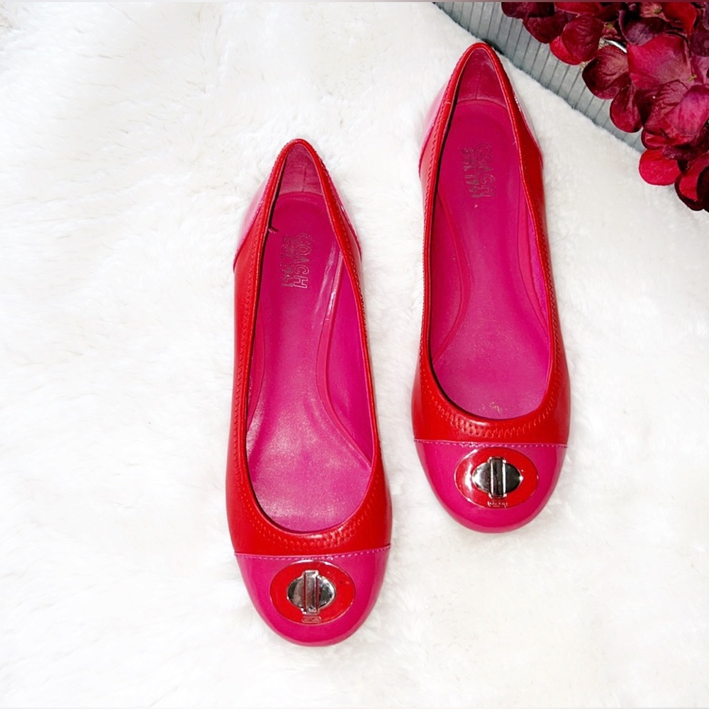 COACH Cap Toe Leather Flat